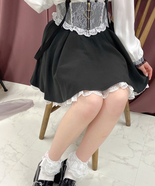 ROJITA(ロジータ)の「ハートジップフレアスカート(スカート・レディース・ピンク/ブラック/グレー・FREE)」の6枚目の写真