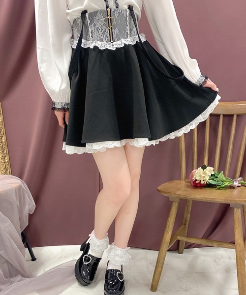 ROJITA(ロジータ)の「ハートジップフレアスカート(スカート・レディース・ピンク/ブラック/グレー・FREE)」の9枚目の写真