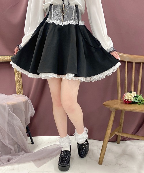 ROJITA(ロジータ)の「ハートジップフレアスカート(スカート・レディース・ピンク/ブラック/グレー・FREE)」の10枚目の写真