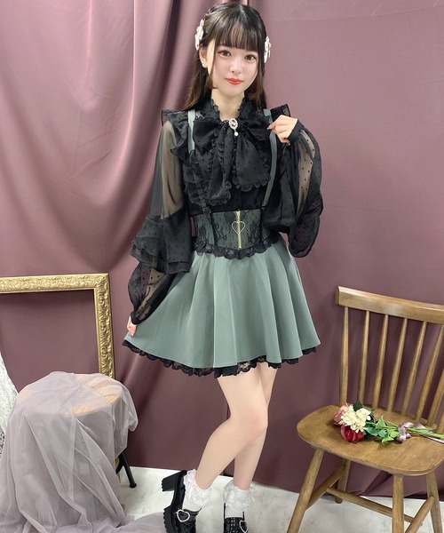 ROJITA(ロジータ)の「ハートジップフレアスカート(スカート・レディース・ピンク/ブラック/グレー・FREE)」の12枚目の写真