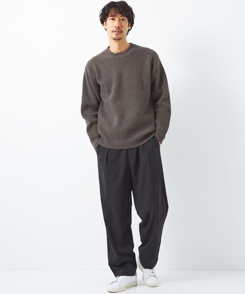green label relaxing（グリーンレーベルリラクシング）の「ヤクミックス ネップ アゼ ロールネック ニット（ニット/セーター・メンズ・ネイビー/ライトグレー/グレー・L/M/XL/S）」の7枚目の写真