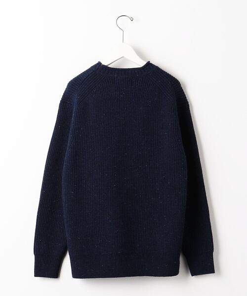 green label relaxing（グリーンレーベルリラクシング）の「ヤクミックス ネップ アゼ ロールネック ニット（ニット/セーター・メンズ・ネイビー/ライトグレー/グレー・L/M/XL/S）」の9枚目の写真