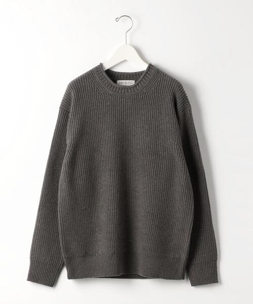 green label relaxing（グリーンレーベルリラクシング）の「ヤクミックス ネップ アゼ ロールネック ニット（ニット/セーター・メンズ・ネイビー/ライトグレー/グレー・L/M/XL/S）」の16枚目の写真