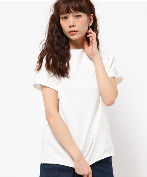 BEAMS BOY(ビームスボーイ)の「EURISCO×BEAMS BOY / ボトルネック T(Tシャツ/カットソー・レディース・ブラック/ホワイト/グレー・ONE SIZE)」の2枚目の写真