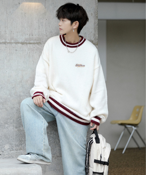 conte コンテ ロゴプリント ビッグ プルオーバースウェット conte