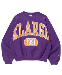 XLARGE x Champion COLLEGE RAGLAN CREWNECK SWEAT