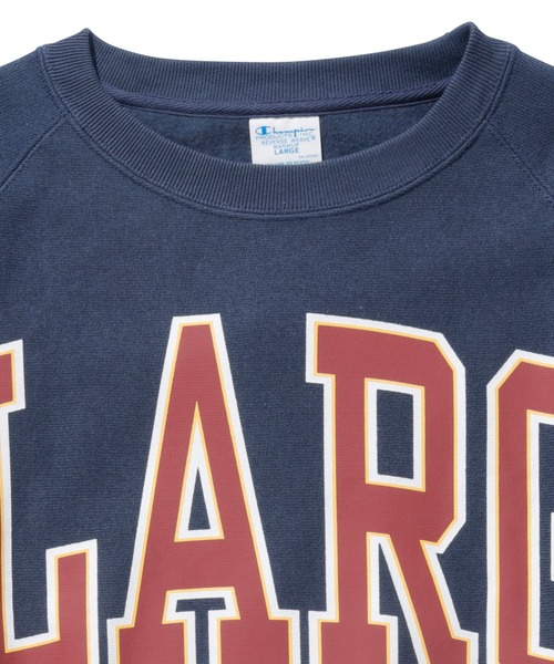 XLARGE(エクストララージ)の「XLARGE x Champion COLLEGE RAGLAN CREWNECK SWEAT(スウェット・メンズ・グリーン/ネイビー/アッシュ/パープル/ブラック・X-LARGE/MEDIUM/SMALL/LARGE)」の11枚目の写真