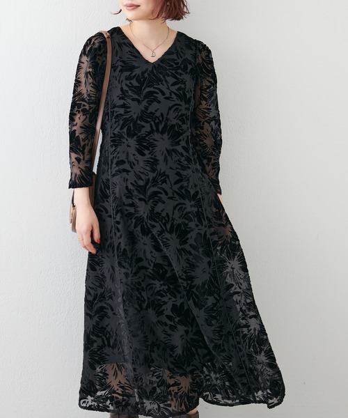 natural couture(ナチュラルクチュール)の「オケージョン対応 ベロアオパール2WAYレディワンピース(ドレス・レディース・ベージュ/ラベンダー/ブラック・FREE)」の16枚目の写真