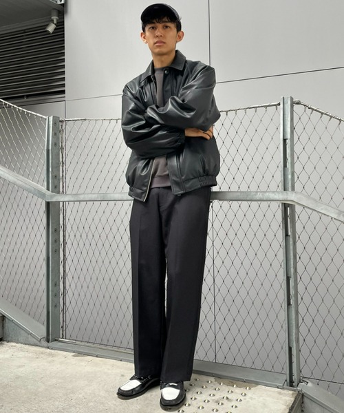 CIAOPANIC(チャオパニック)の「リラックスフィット ワンタックワイドテーパードスラックス(スラックス・メンズ・ブラック/グレー/グリーン・MEDIUM/LARGE)」の21枚目の写真