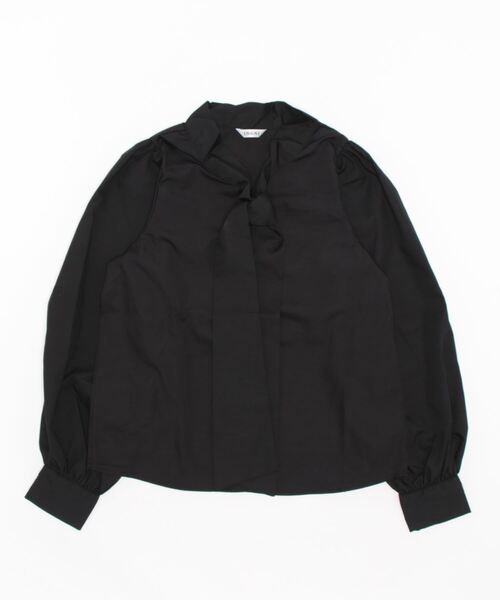 INGNI(イング)の「ボウタイ長袖ブラウス(シャツ/ブラウス・レディース・ブラック/オフホワイト・M)」の2枚目の写真