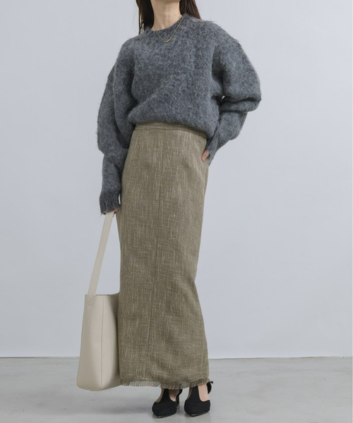 NEUNA（ヌナ）の「【ツイード素材】ウエストゴムツイードチェック  