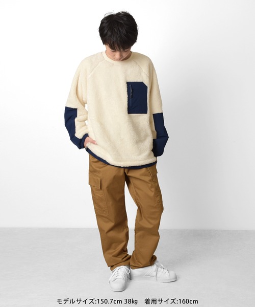 GLAZOS（グラソス）の「[ワイドテーパード]ストレッチツイル・カーゴパンツ（カーゴパンツ・キッズ・ベージュ/カーキ/ブラック・140cm/150cm/160cm/170cm）」の8枚目の写真