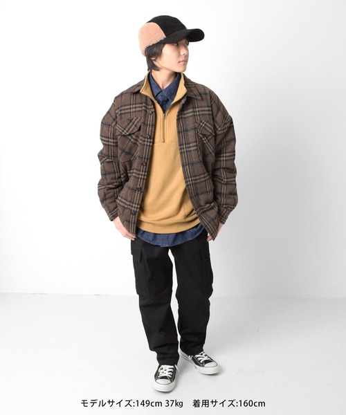 GLAZOS（グラソス）の「[ワイドテーパード]ストレッチツイル・カーゴパンツ（カーゴパンツ・キッズ・ベージュ/カーキ/ブラック・140cm/150cm/160cm/170cm）」の10枚目の写真