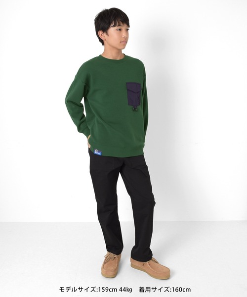 GLAZOS（グラソス）の「[ワイドテーパード]ストレッチツイル・カーゴパンツ（カーゴパンツ・キッズ・ベージュ/カーキ/ブラック・140cm/150cm/160cm/170cm）」の6枚目の写真