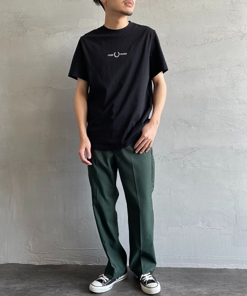 FRED PERRY/フレッドペリー] ローレルリース刺繍 ショート