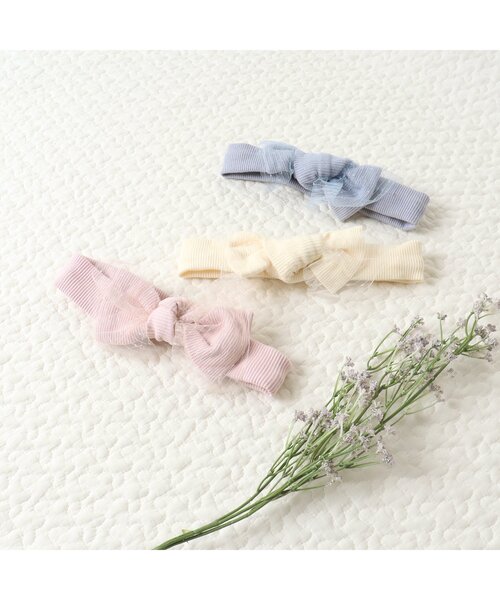 apres les cours(アプレレクール)の「ベビーリブヘアバンド(その他ベビー用品・キッズ・ピンク/サックスブルー/アイボリー・46)」の4枚目の写真