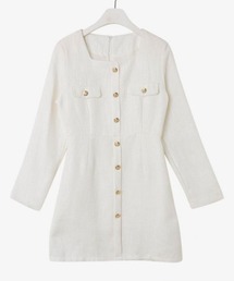 SONA | SONA ゴールドボタンツイードミニワンピース(ワンピース)