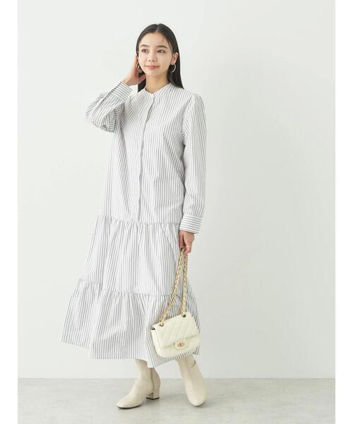 earth music&ecology（アースミュージックアンドエコロジー）の「ティアードシャツワンピース（ワンピース・レディース・ピンク系その他/ブルー系その他4/ブルー系その他6・FREE）」の7枚目の写真