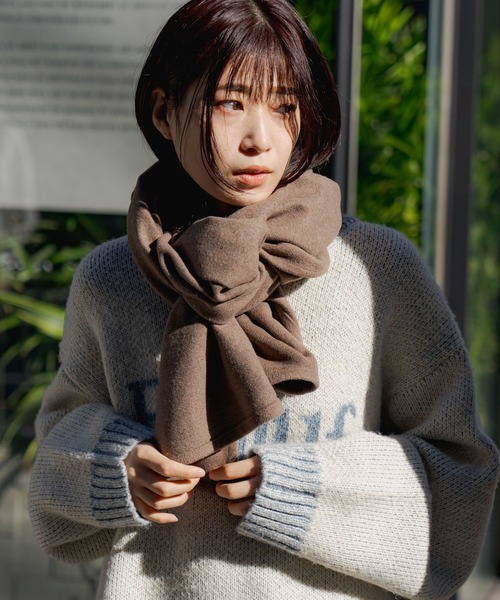 Kastane(カスタネ)の「【SET ITEM】ストールSETロングコート(ノーカラーコート・レディース・モカ・FREE)」の16枚目の写真