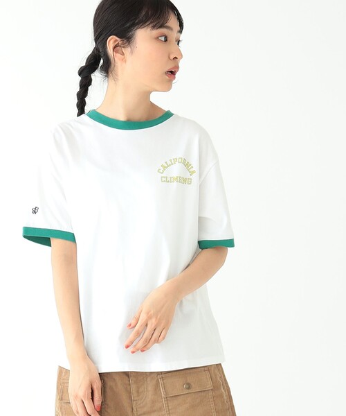 BEAMS BOY（ビームスボーイ）の「Champion × BEAMS BOY / 別注 リンガーTシャツ（Tシャツ/カットソー・レディース・ホワイト/ナチュラル・X-SMALL/SMALL）」の8枚目の写真