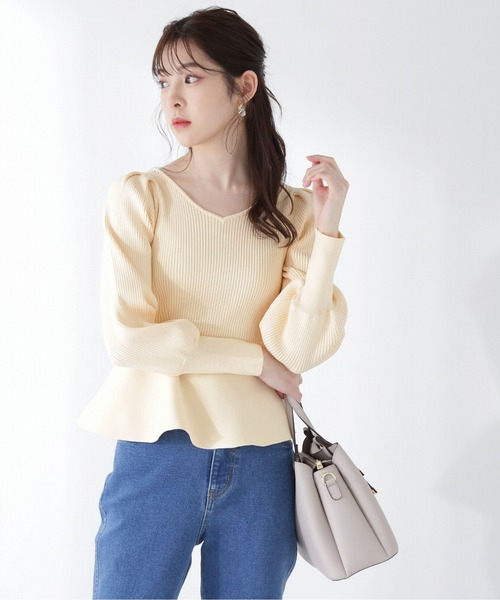 PROPORTION BODY DRESSING（プロポーションボディドレッシング）の「ペプラムニット / 1213170202（ニット/セーター・レディース・グレー/イエロー/ブルー・FREE）」の3枚目の写真