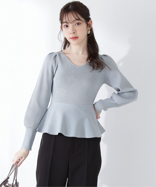 PROPORTION BODY DRESSING（プロポーションボディドレッシング）の「ペプラムニット / 1213170202（ニット/セーター・レディース・グレー/イエロー/ブルー・FREE）」の2枚目の写真