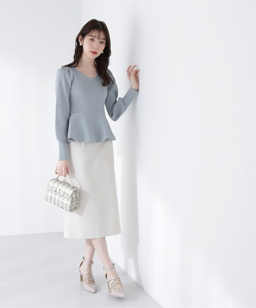 PROPORTION BODY DRESSING（プロポーションボディドレッシング）の「ペプラムニット / 1213170202（ニット/セーター・レディース・グレー/イエロー/ブルー・FREE）」の4枚目の写真