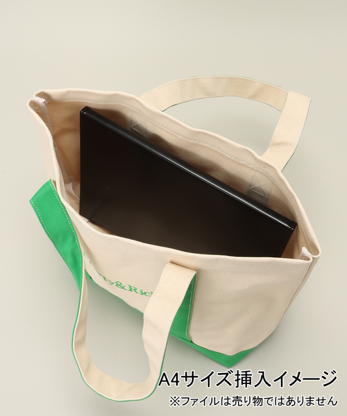 SPORTY&RICH(スポーティアンドリッチ)の「【SPORTY&RICH / スポーティアンドリッチ】SERIF TWO TONE TOTE(トートバッグ・メンズ・ホワイト系その他・FREE)」の7枚目の写真
