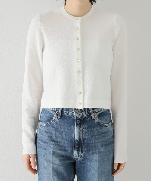 【美品】plage プラージュ　23SS Frise ショートカーディガン 黒 plage（プラージュ）の「Frise ショートカーディガン