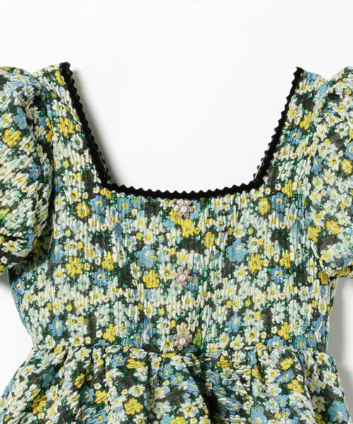 Ray BEAMS(レイビームス)の「sister jane / Bouquets Jacquard Mini Dress(ワンピース・レディース・ブラック・SMALL)」の2枚目の写真