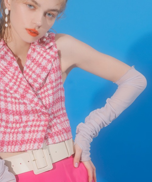 EIMY ISTOIRE（エイミーイストワール）の「スクエアバックルカラーベルト（ベルト・レディース・ホワイト/ブラック/ベージュ/ピンク/シルバー/ブルー/レッド/イエロー・FREE）」の12枚目の写真