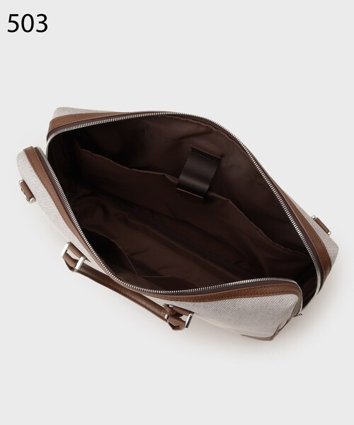 TAKEO KIKUCHI（タケオキクチ）の「◇生地レザーコンビ ブリーフケース