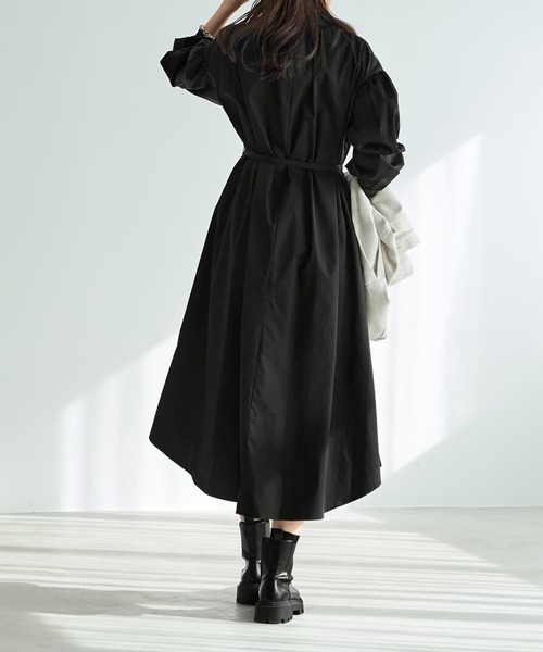 STYLE DELI(スタイルデリ)の「【LUXE】リブポイントロングワンピース(ワンピース・レディース・ブラック/ベージュ・01/02)」の5枚目の写真