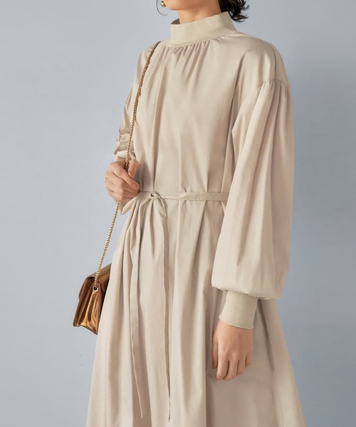 STYLE DELI(スタイルデリ)の「【LUXE】リブポイントロングワンピース(ワンピース・レディース・ブラック/ベージュ・01/02)」の8枚目の写真