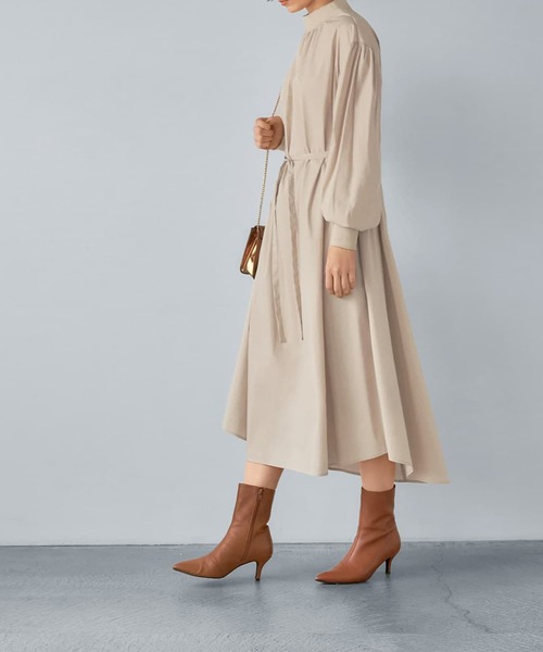 STYLE DELI(スタイルデリ)の「【LUXE】リブポイントロングワンピース(ワンピース・レディース・ブラック/ベージュ・01/02)」の12枚目の写真
