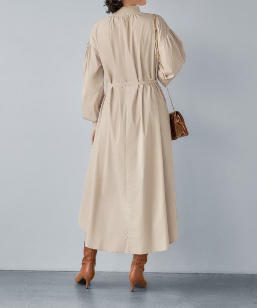 STYLE DELI(スタイルデリ)の「【LUXE】リブポイントロングワンピース(ワンピース・レディース・ブラック/ベージュ・01/02)」の13枚目の写真