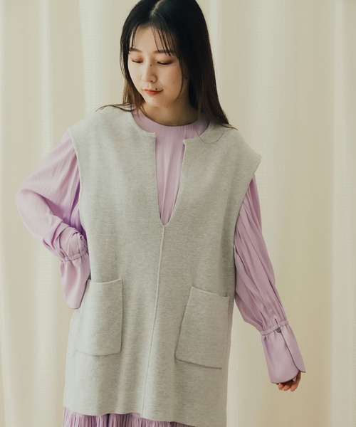 SENSE OF PLACE by URBAN RESEARCH（センスオブプレイスバイアーバンリサーチ）の「ボリュームスリーブティアードワンピース（ワンピース・レディース・モカ/ブラック系その他/ラベンダー・ONE）」の4枚目の写真