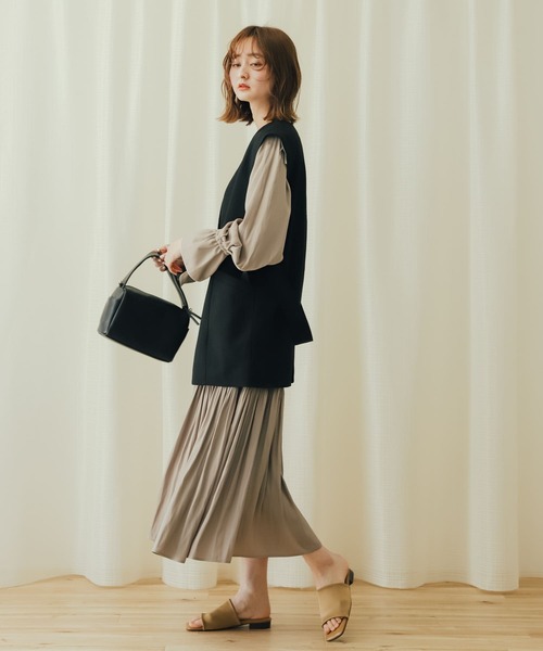 SENSE OF PLACE by URBAN RESEARCH（センスオブプレイスバイアーバンリサーチ）の「ボリュームスリーブティアードワンピース（ワンピース・レディース・モカ/ブラック系その他/ラベンダー・ONE）」の13枚目の写真