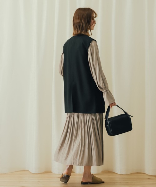 SENSE OF PLACE by URBAN RESEARCH（センスオブプレイスバイアーバンリサーチ）の「ボリュームスリーブティアードワンピース（ワンピース・レディース・モカ/ブラック系その他/ラベンダー・ONE）」の15枚目の写真