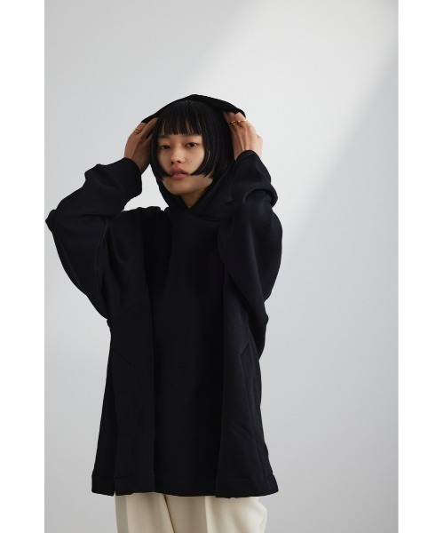 STYLEMIXER（スタイルミキサー）の「サイドスリットルーズフーディ（スウェット・レディース・ブラック/ホワイト/ピンク・FREE）」の13枚目の写真