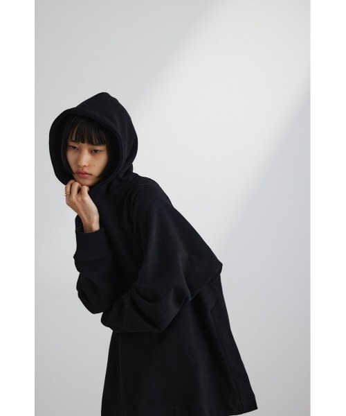 STYLEMIXER（スタイルミキサー）の「サイドスリットルーズフーディ（スウェット・レディース・ブラック/ホワイト/ピンク・FREE）」の14枚目の写真