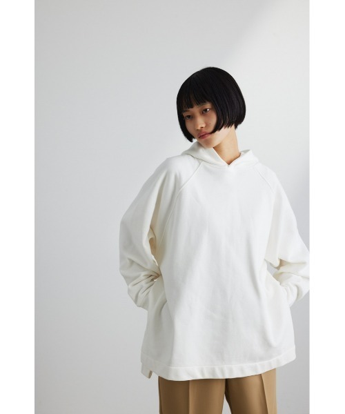 STYLEMIXER（スタイルミキサー）の「サイドスリットルーズフーディ（スウェット・レディース・ブラック/ホワイト/ピンク・FREE）」の6枚目の写真