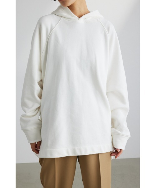 STYLEMIXER（スタイルミキサー）の「サイドスリットルーズフーディ（スウェット・レディース・ブラック/ホワイト/ピンク・FREE）」の7枚目の写真