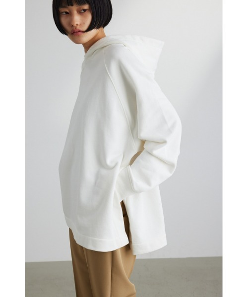 STYLEMIXER（スタイルミキサー）の「サイドスリットルーズフーディ（スウェット・レディース・ブラック/ホワイト/ピンク・FREE）」の9枚目の写真