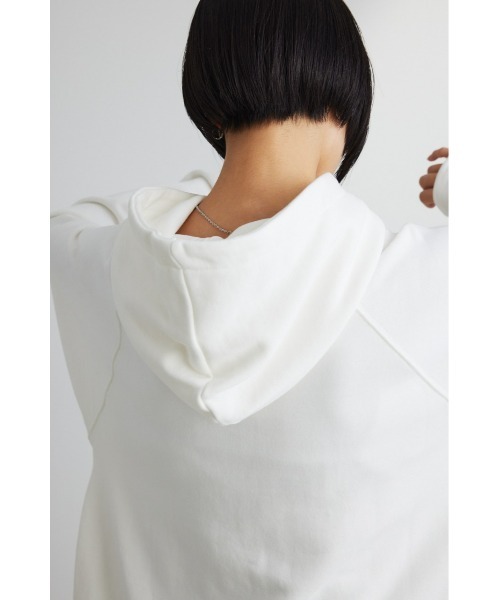 STYLEMIXER（スタイルミキサー）の「サイドスリットルーズフーディ（スウェット・レディース・ブラック/ホワイト/ピンク・FREE）」の11枚目の写真