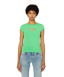 DIESEL | レディース 半袖Tシャツ トップス Dロゴ(Tシャツ/カットソー)