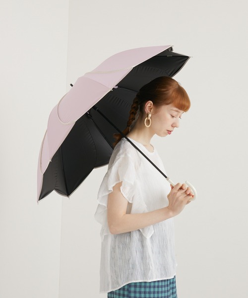 はなびら！！！ because バイカラーパイピングはなびら長雨傘（長傘）｜because