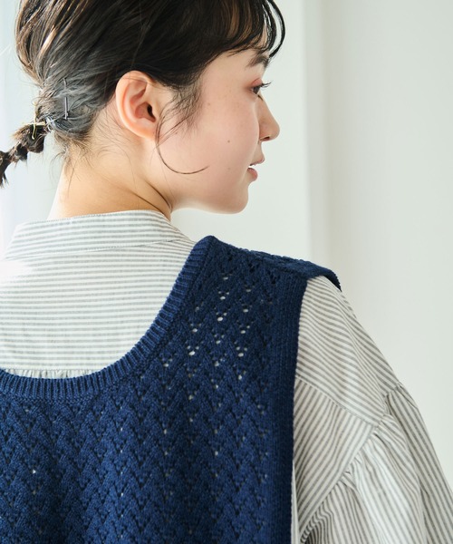 Crisp（クリスプ）の「ストライプシャツワンピース（ワンピース・レディース・ブラック/レッド・FREE）」の11枚目の写真