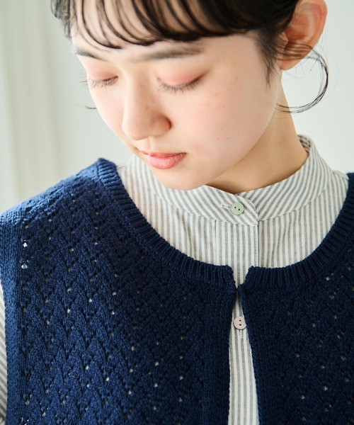 Crisp（クリスプ）の「ストライプシャツワンピース（ワンピース・レディース・ブラック/レッド・FREE）」の12枚目の写真