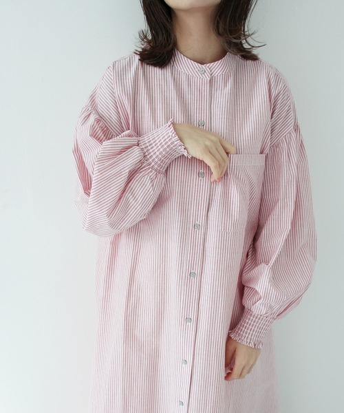 Crisp（クリスプ）の「ストライプシャツワンピース（ワンピース・レディース・ブラック/レッド・FREE）」の17枚目の写真